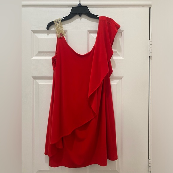 NEW Betsy & Adam Red Cocktail Dress, size 16 - Picture 2 of 9